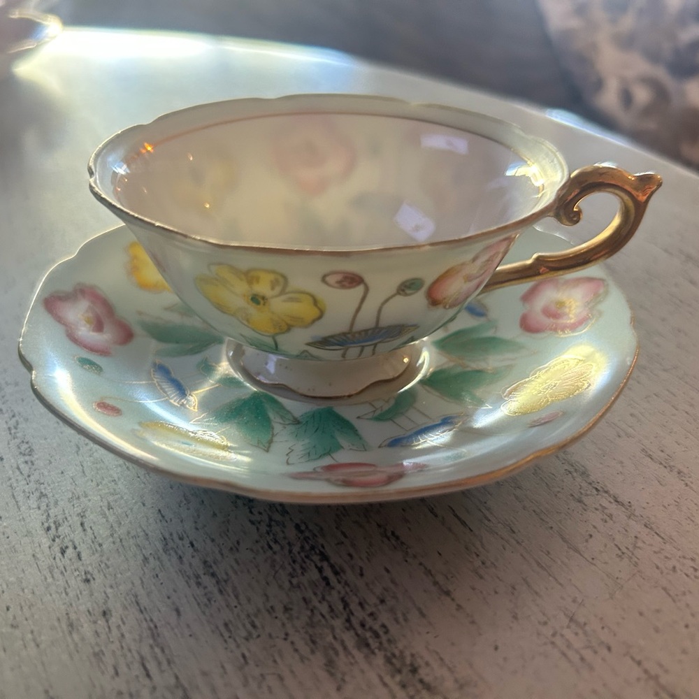 Merit vintage teacup and saucer